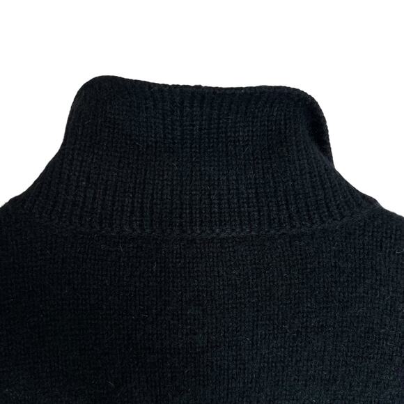 LIZ CLAIBORNE Wool Angora Embroidered Holly Button Cardigan Black Women’s M - Picture 4 of 12